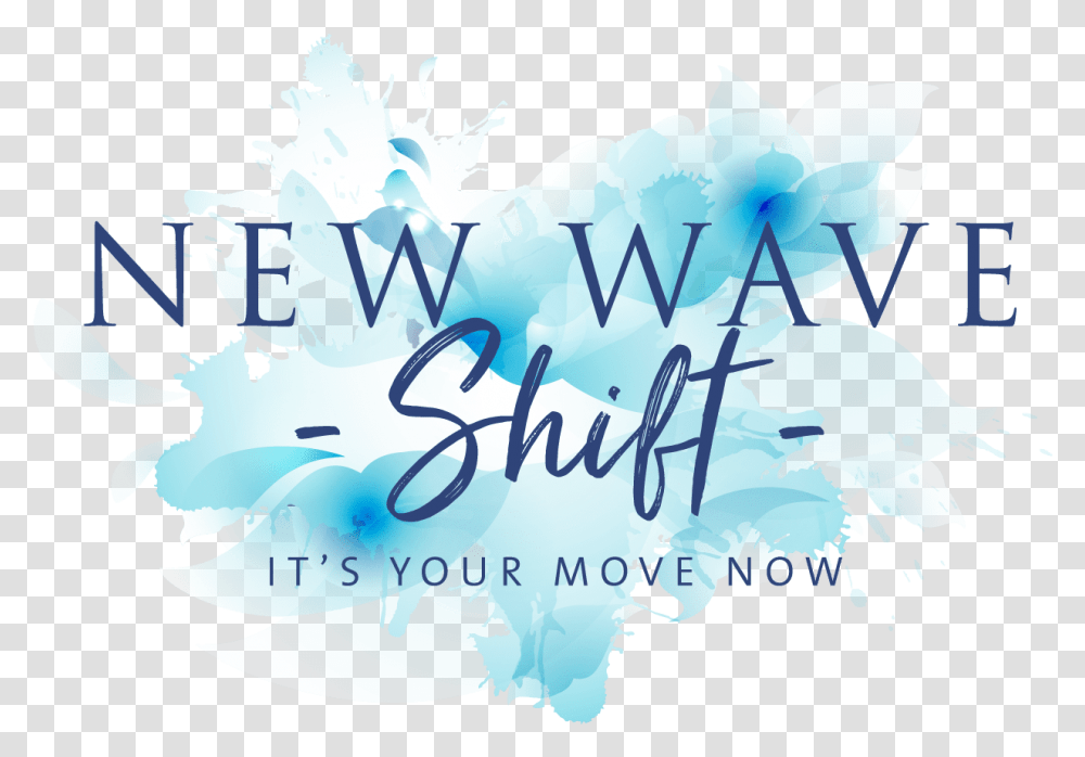 New Wave Shift Banner Logo, Handwriting, Calligraphy Transparent Png