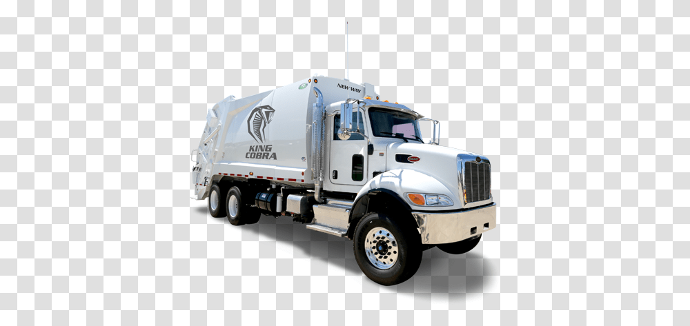 New Way King Cobra Refuse Truck Truck, Vehicle, Transportation, Trailer Truck, Bumper Transparent Png
