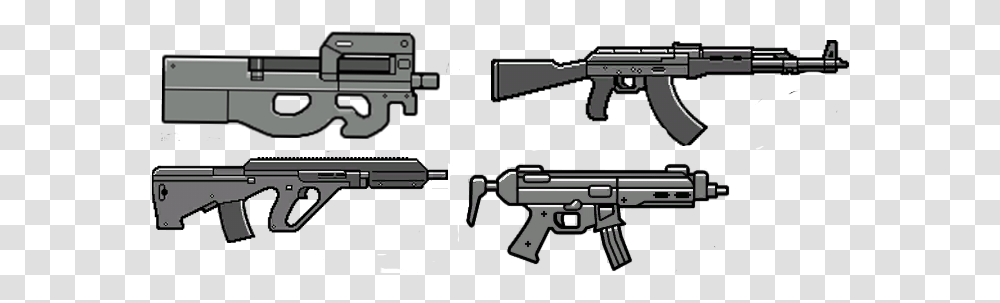 New Weapon Icons For P90 Mp5 Aug A3 And Ak 47mini Icon Gta 5 Aug, Weaponry, Gun, Rifle, Machine Gun Transparent Png