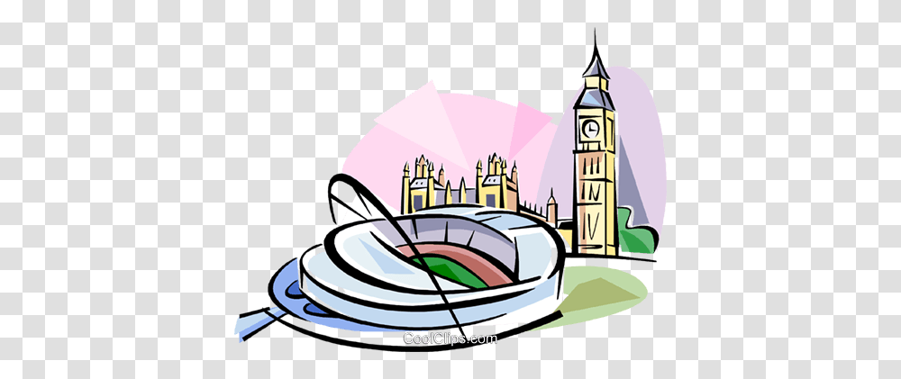New Wembley Stadium Royalty Free Vector Clip Art Illustration, Building, Architecture, Tower, Spire Transparent Png