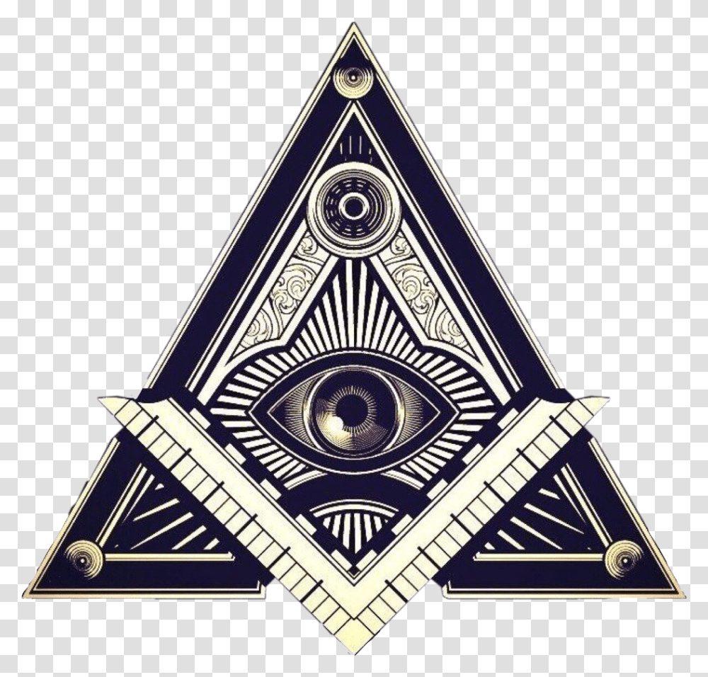 New World Order Freemasonry Image Secret Society Illuminati Hd, Triangle, Star Symbol, Logo Transparent Png