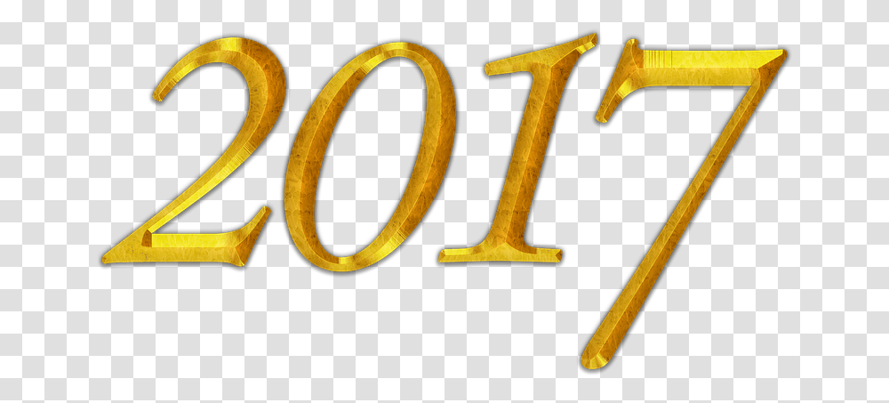 New Year 2017 Year New Gold Calendar Date Golden Tan, Number, Axe Transparent Png