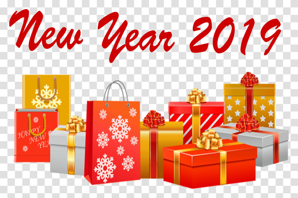 New Year 2019 Free Background, Gift Transparent Png