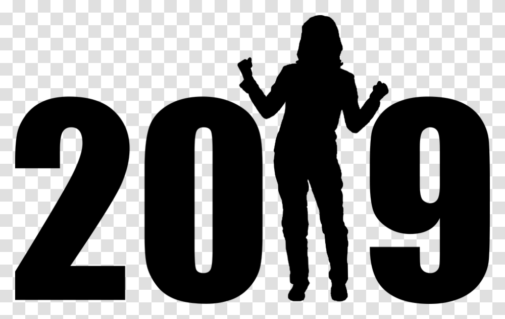 New Year 2019 Woman Lifestyle Exited Determination Happy New Year 2019 Photo, Gray Transparent Png