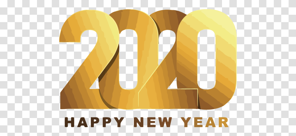 New Year 2020 Font Text Line For Happy Graphic Design, Number, Symbol, Tape, Alphabet Transparent Png