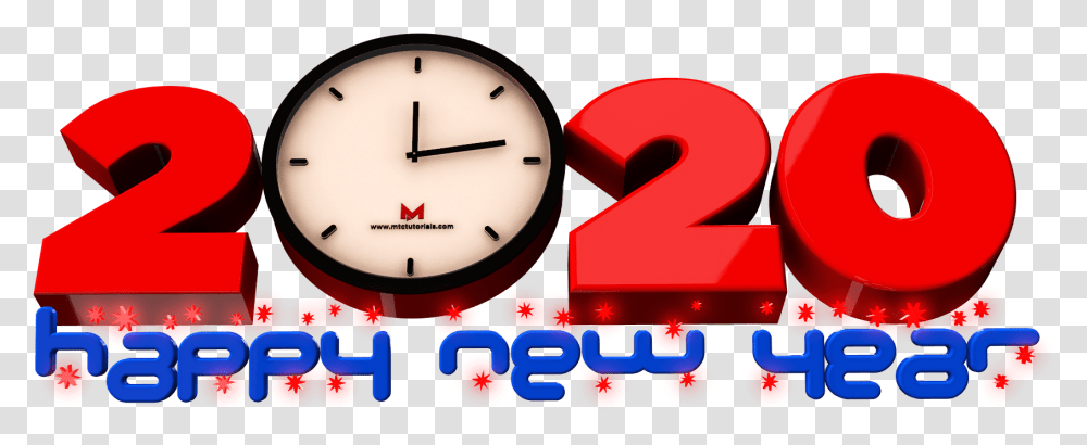 New Year 2020 Images 3d Designed Text Mtc Quartz Clock, Analog Clock, Number, Symbol, Clock Tower Transparent Png