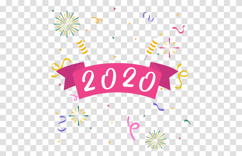 New Year 2020 Text Line Font For Happy New Year Clipart 2020, Paper, Confetti, Diwali, Poster Transparent Png