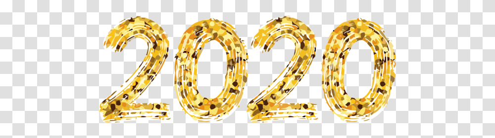 New Year 2020 Yellow Body Jewelry Font 2020 In Fireworks, Text, Number, Symbol, Snake Transparent Png