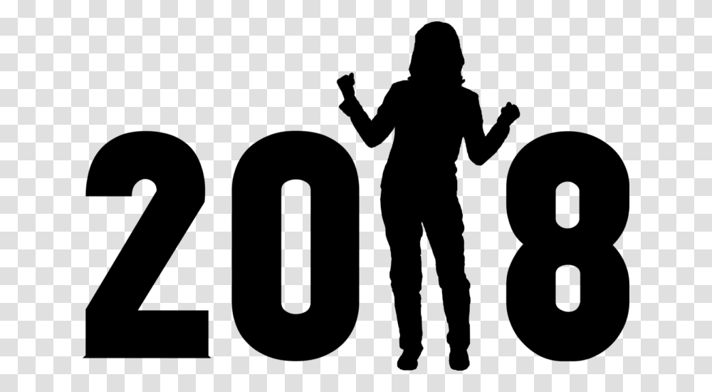 New Year Happy New Year 2018 Black And White Clipart, Gray, World Of Warcraft, Halo Transparent Png