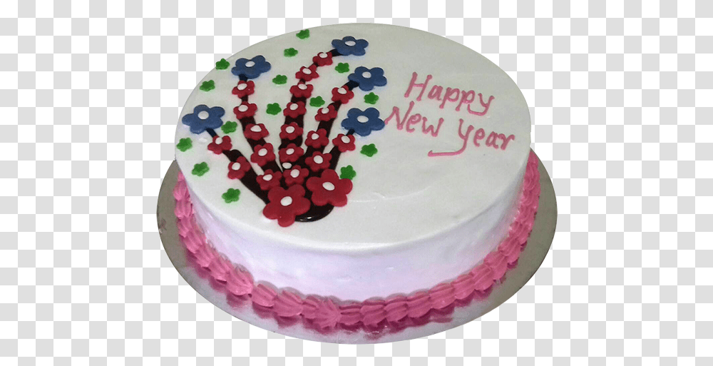 New Year Black Forest Cake Birthday Cake, Dessert, Food Transparent Png