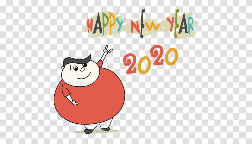 New Year Cartoon Happy Plant For 2020 Celebration New Year 2020 Cartoon, Text, Alphabet, Number, Symbol Transparent Png