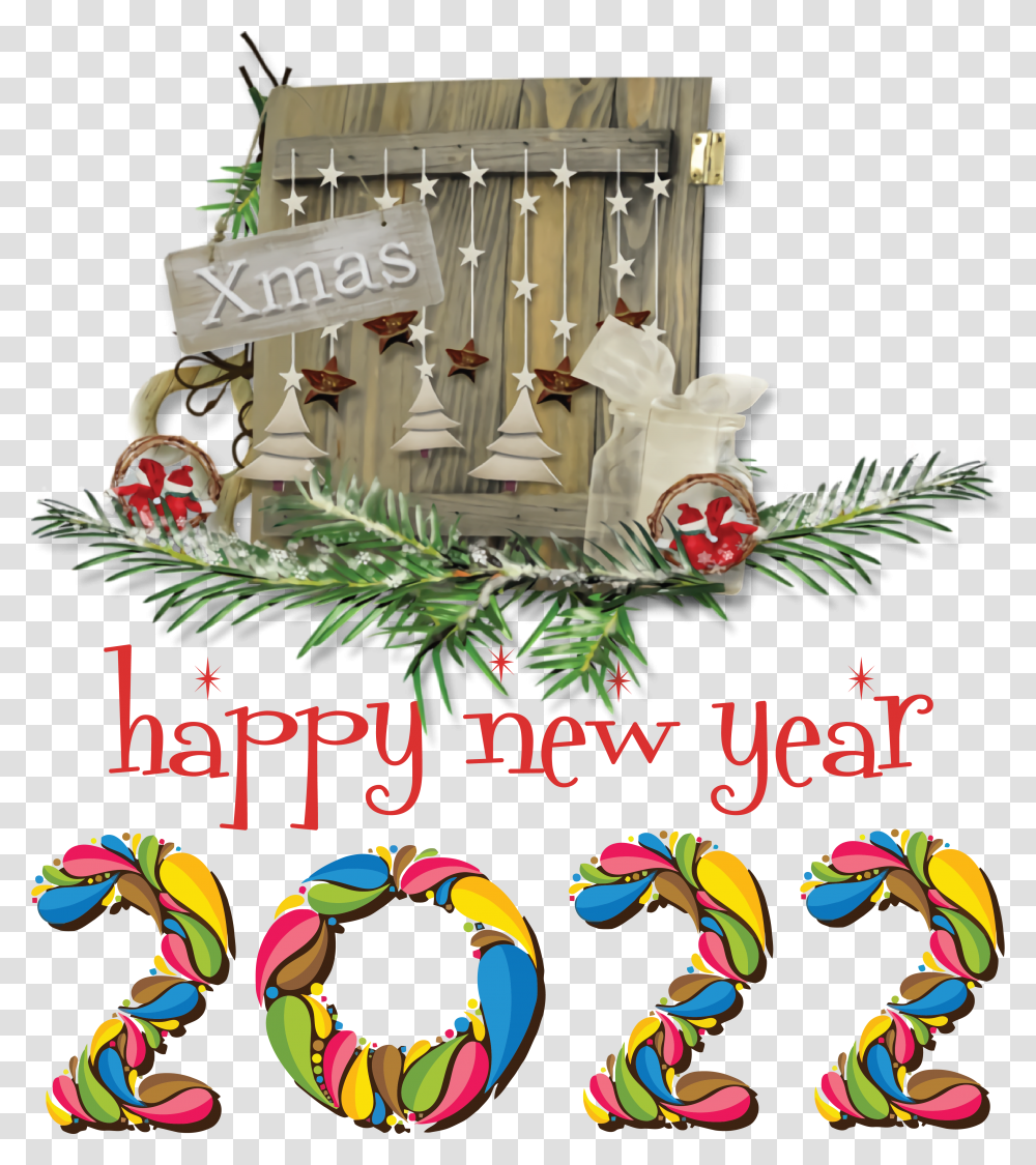 New Year Christmas Day Bauble For New Year 2022, Graphics, Art, Text, Floral Design Transparent Png