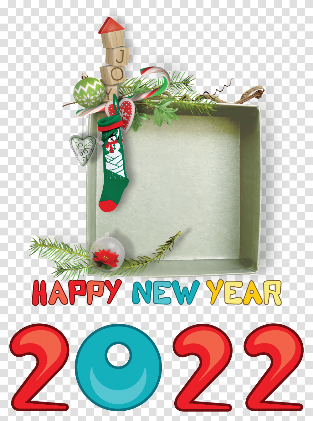 New Year Christmas Day Bauble For New Year 2022, Text, Plant, Soil Transparent Png