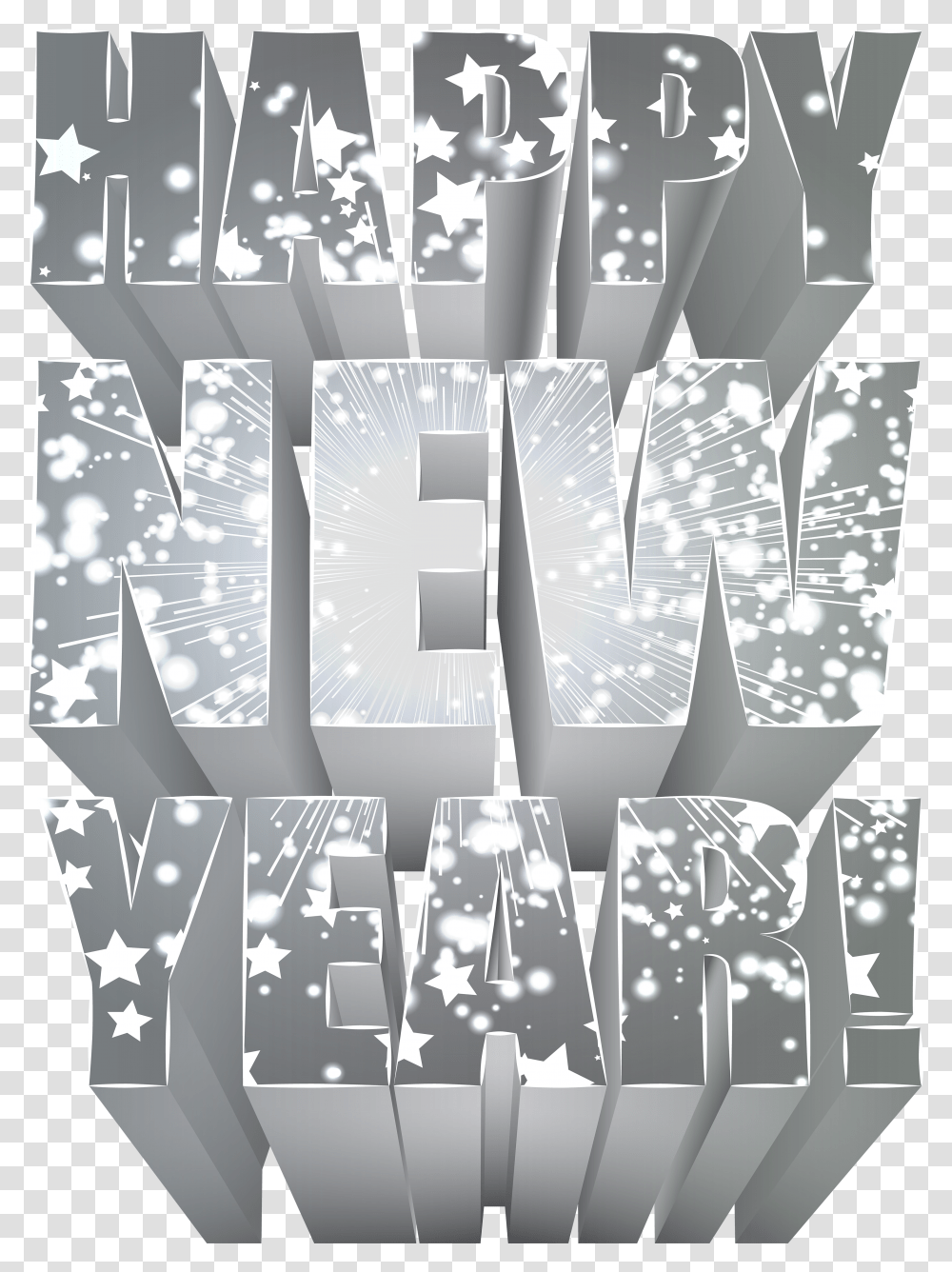 New Year Clip Art Happy New Year Silver Transparent Png