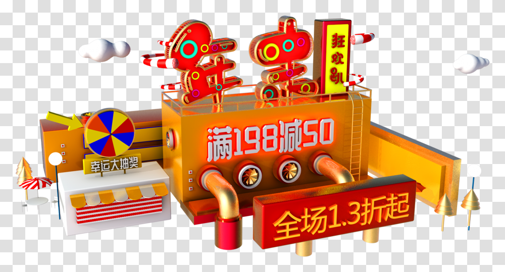 New Year Clock Cartoon, Alphabet, Fire Truck, Transportation Transparent Png