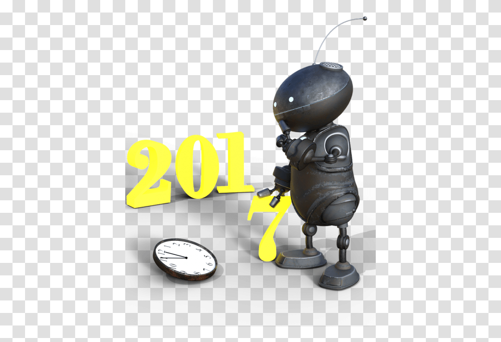 New Year Clock New Year's Eve, Robot, Toy, Clock Tower, Architecture Transparent Png