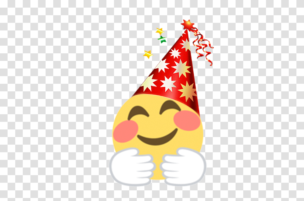 New Year Emoji Happy Hug Day 2019 Highresolution Happy Hug Day Bestie, Clothing, Apparel, Party Hat Transparent Png