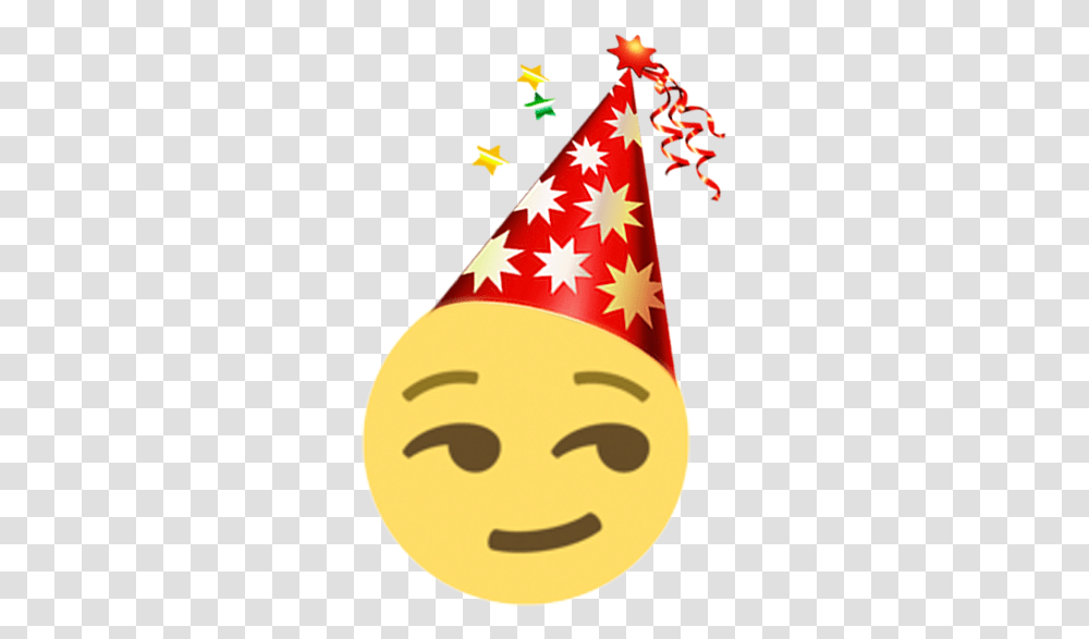 New Year Emoji Smiley New Year Emoji, Apparel, Party Hat Transparent Png