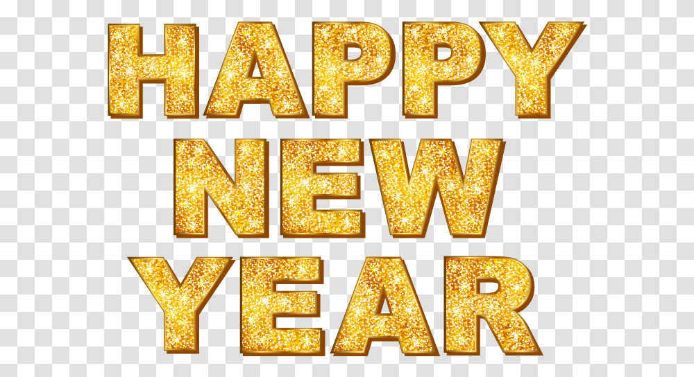 New Year Happy New Year Gold, Cross, Alphabet, Building Transparent Png