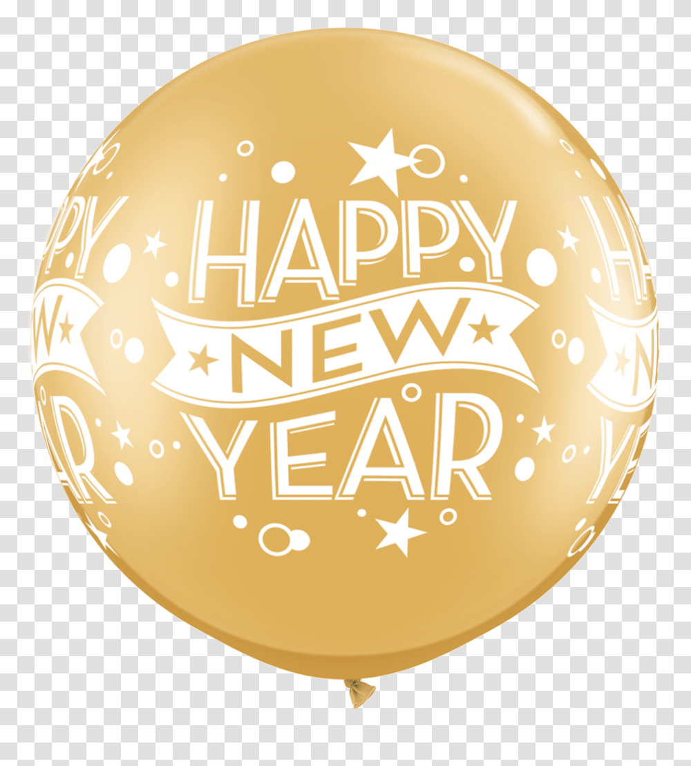 New Year, Holiday, Ball, Balloon, Gold Transparent Png