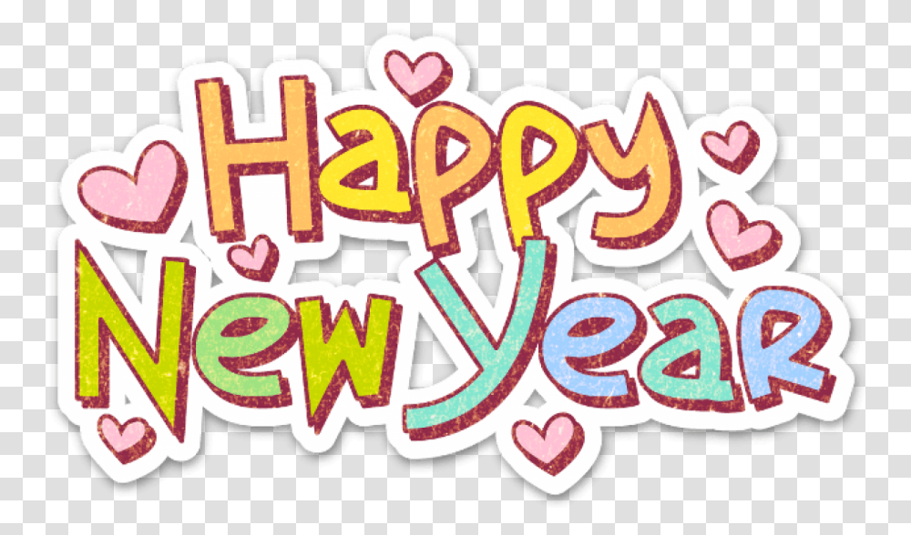 New Year, Holiday, Label, Graffiti Transparent Png
