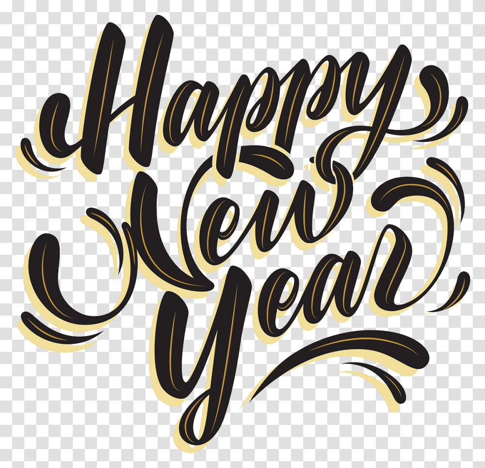 New Year, Holiday, Calligraphy, Handwriting Transparent Png