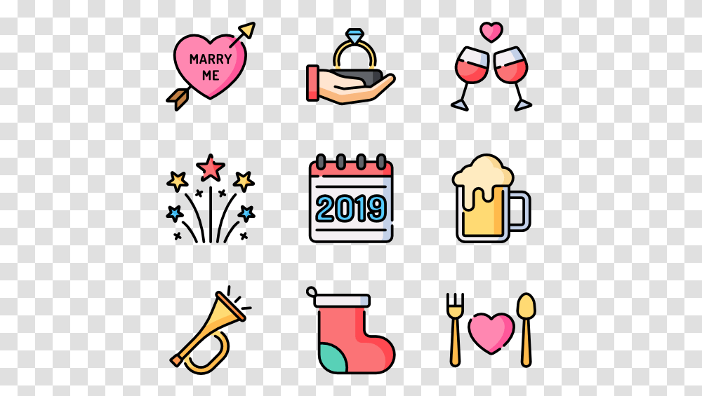 New Year Icon, Alphabet, Number Transparent Png