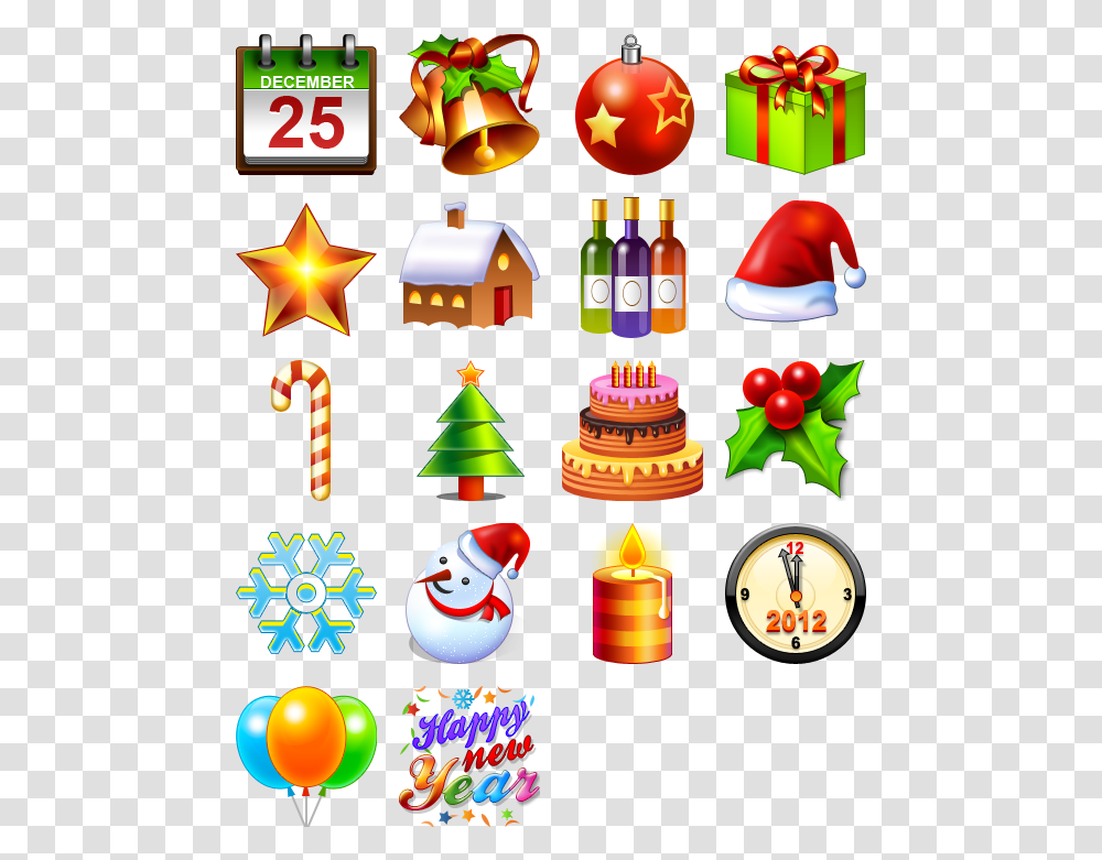 New Year Icons Fire, Tree, Clock Tower, Diwali, Circus Transparent Png