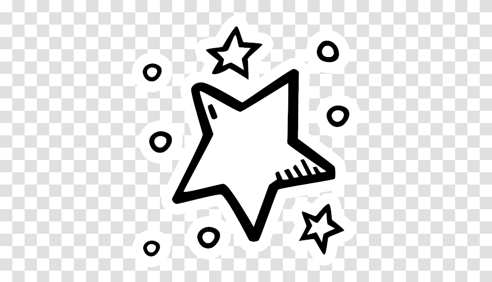 New Year Party Star Stars Icon New Years Hand Drawn Sticker, Symbol, Star Symbol, Lawn Mower, Tool Transparent Png