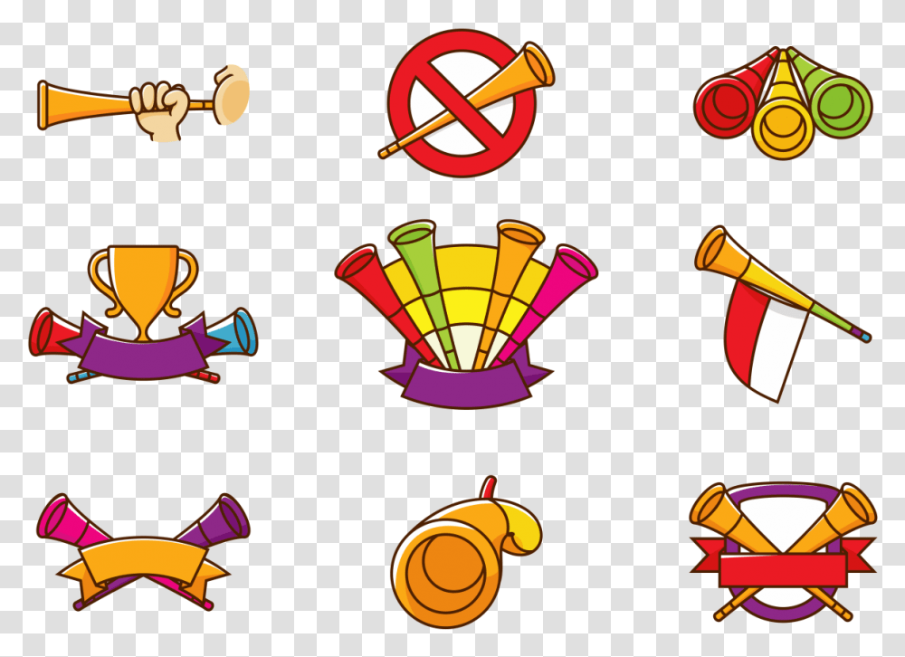 New Year Party Trumpet Vector, Crowd, Kart, Transportation Transparent Png