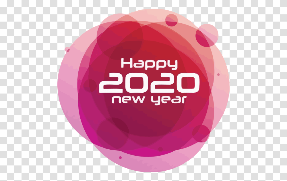 New Year Pink Text Logo For Happy New Year Transparent Png