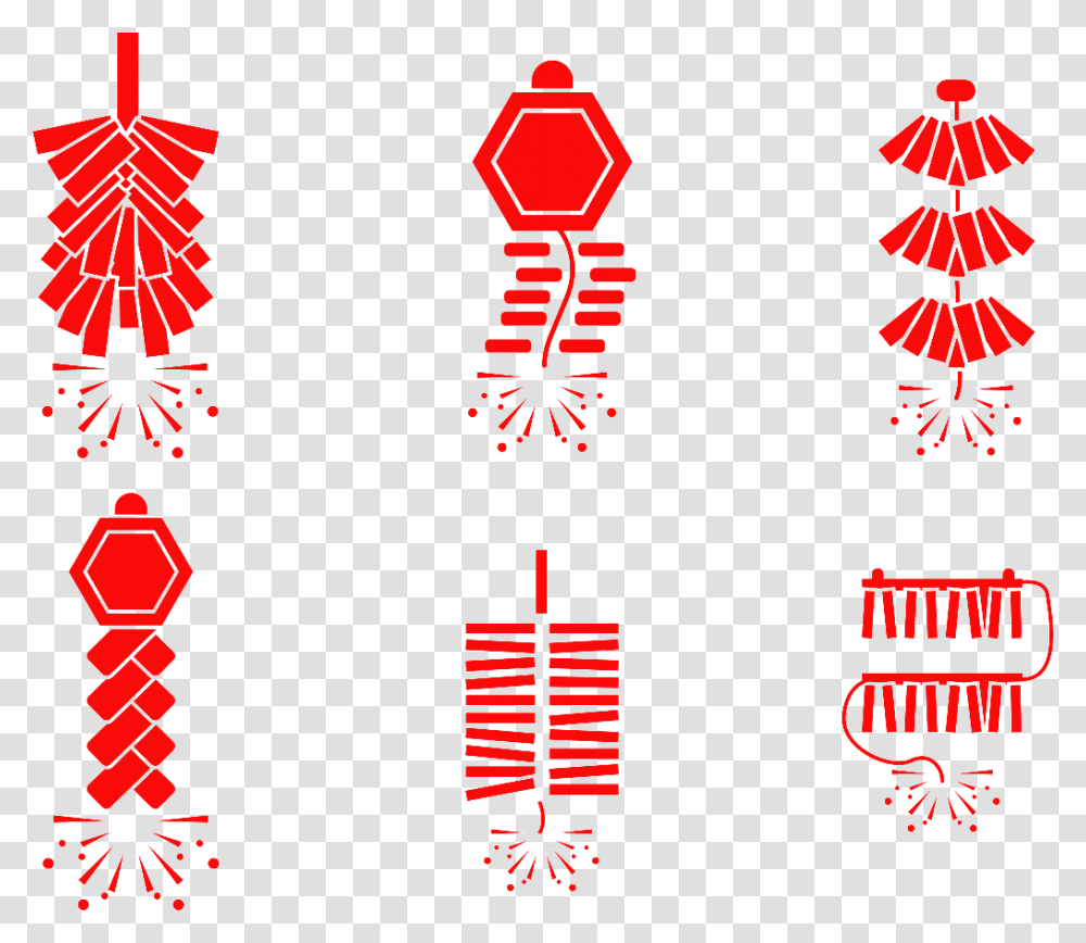 New Year Red Firecrackers Vector Elements Free Download, Plot, Label Transparent Png