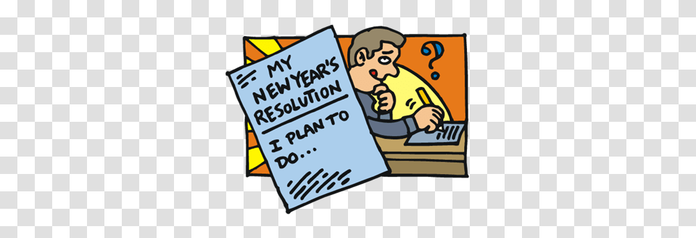 New Year Resolution Clipart Clip Art Images, Word, Reading, Poster Transparent Png