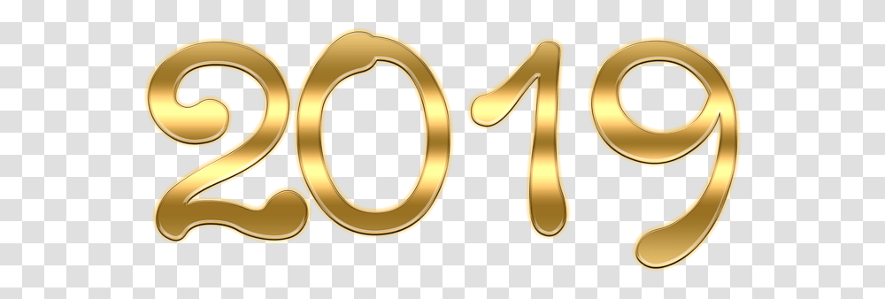 New Year's Eve Figures Gold Golden The Text Of Calligraphy, Number Transparent Png