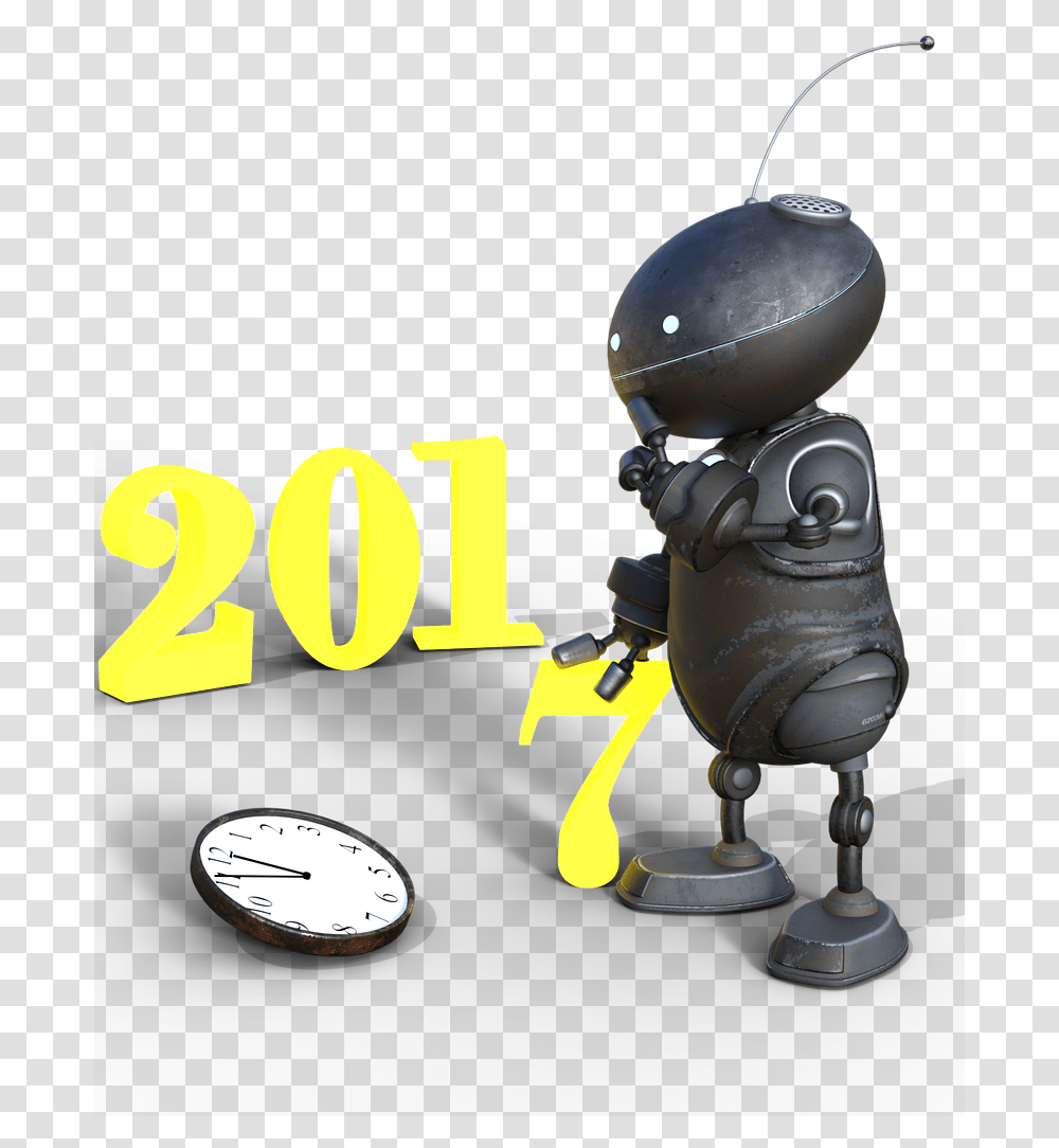 New Year's Eve2017new Year's Dayturn Of The Yearsylvester Figurine, Clock Tower, Architecture, Building, Robot Transparent Png