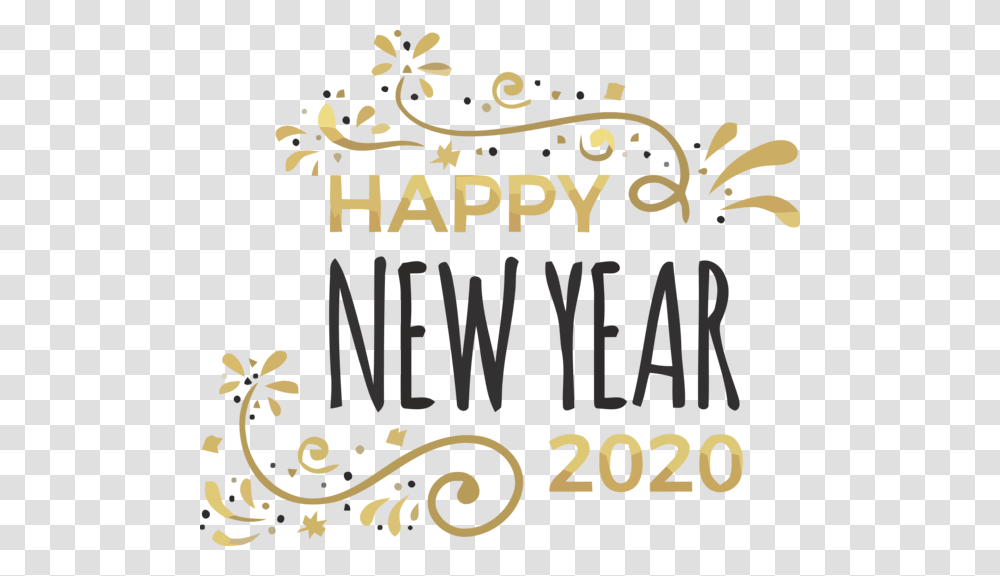 New Year Text Font Line For Happy New Year New Year Wishes, Alphabet, Label, Floral Design, Pattern Transparent Png