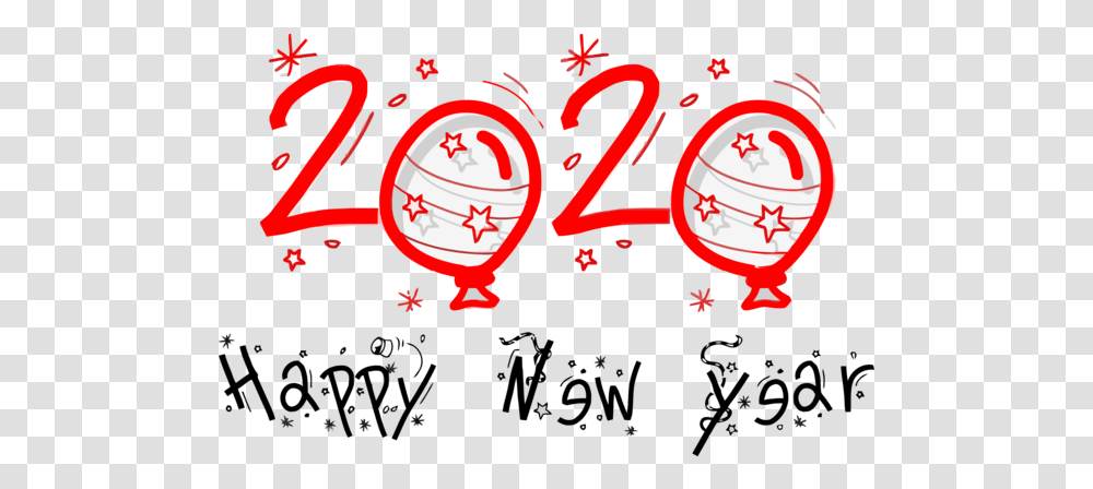 New Year Text Red Font For Happy New Year 2020 For New Year Happy New Year 2020, Label, Lighting, Alphabet, Poster Transparent Png