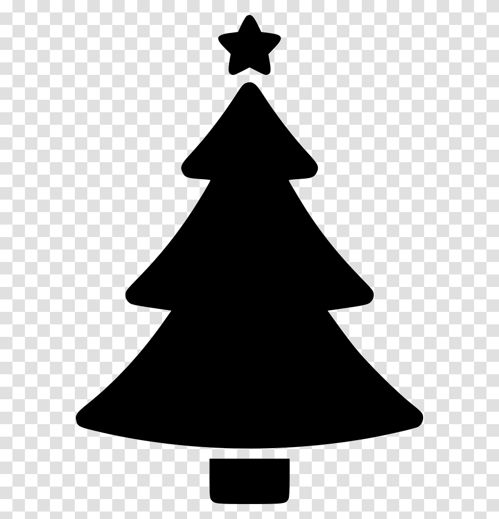 New Year Tree Simple Pine Tree Silhouette, Stencil, Star Symbol, Axe Transparent Png