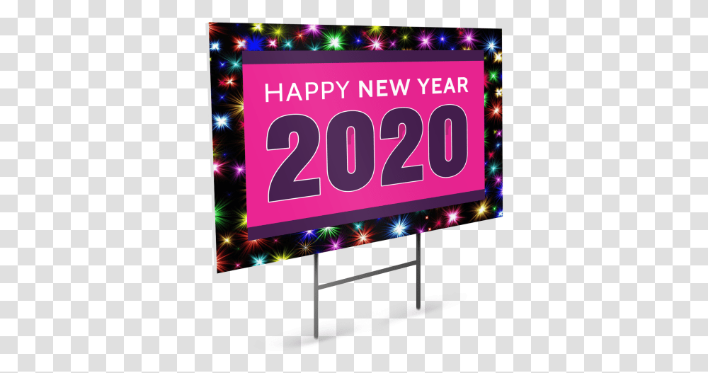 New Year Yard Sign Template Preview Billboard, Light, Poster, Advertisement Transparent Png