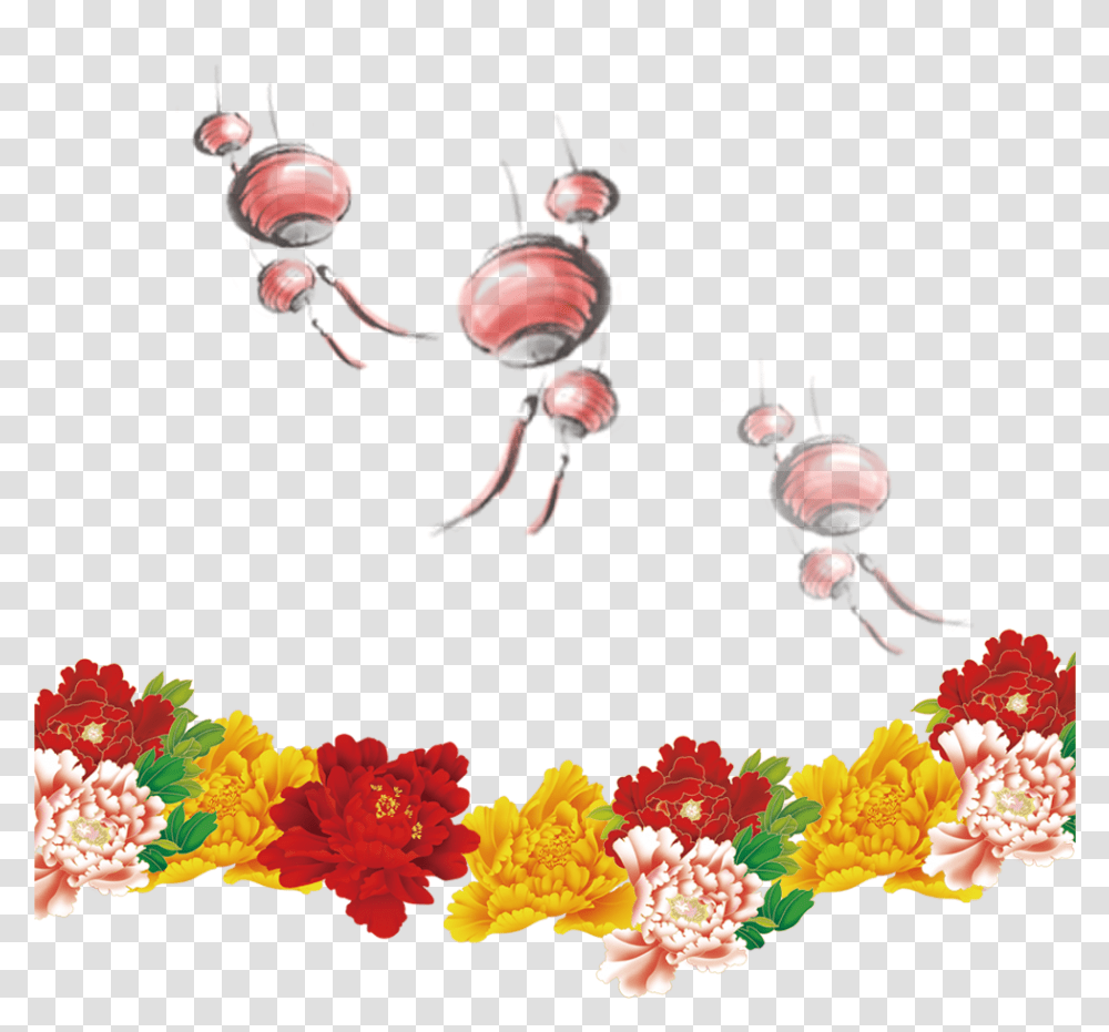 New Years Clipart Border, Floral Design, Pattern, Animal Transparent Png