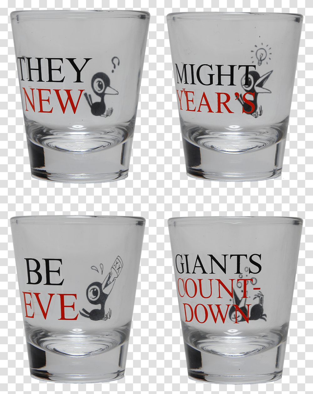 New Years Countdown Shot Glass Set Top News, Cup, Coffee Cup, Goblet, Beverage Transparent Png