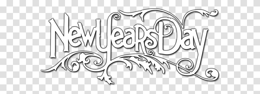 New Years Day 8 Image Calligraphy, Text, Label, Handwriting, Stencil Transparent Png