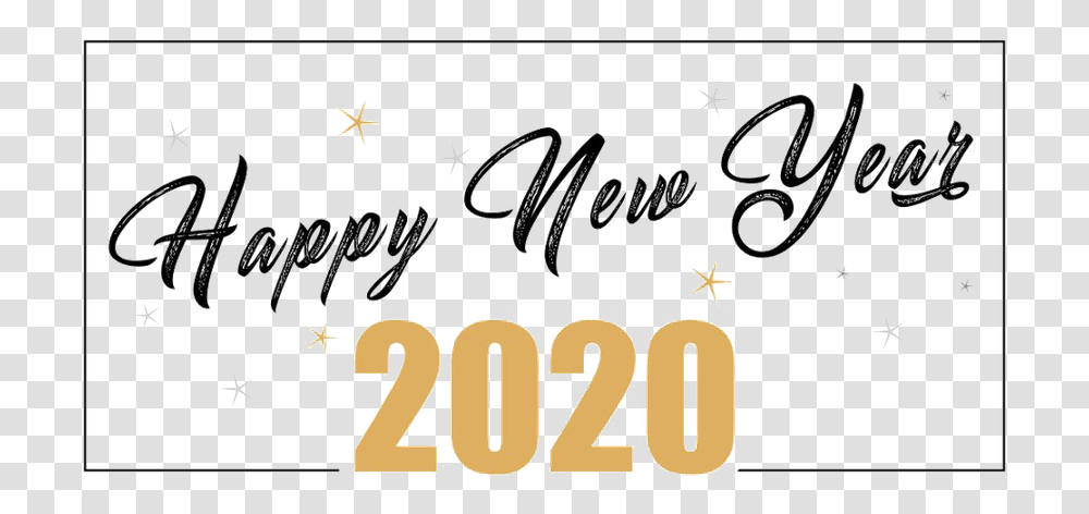 New Years Happy New Year 2020 Text, Number, Alphabet, Handwriting Transparent Png