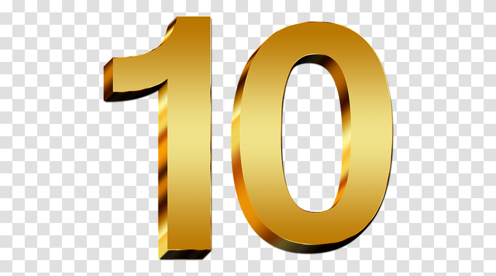 New Years Resolutions Gold Number 10 Clip Art Transparent Png