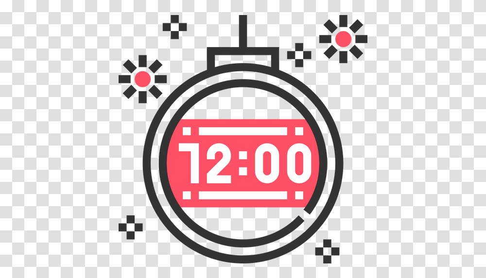 New Yearseve Icon Of Colored Outline Style Available In New Years Eve Icon, Digital Clock, Number, Symbol, Text Transparent Png