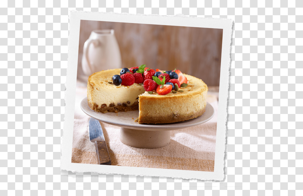 New York Cheesecake Cheesecake, Plant, Raspberry, Fruit, Food Transparent Png