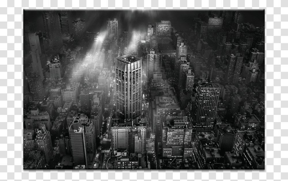 New York City City Black And White Mist, Landscape, Outdoors, Nature, Scenery Transparent Png