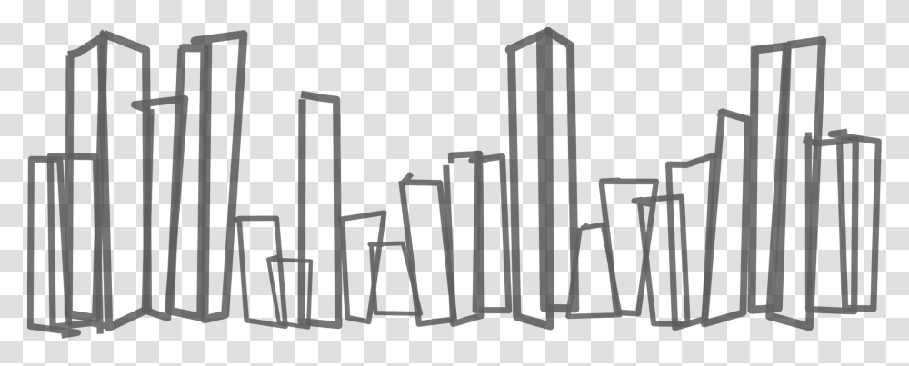 New York City Drawing Silhouette Pencil, Gate, Building, Architecture, Urban Transparent Png