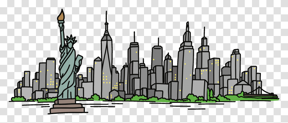 New York City Gif, Metropolis, Urban, Building, High Rise Transparent Png