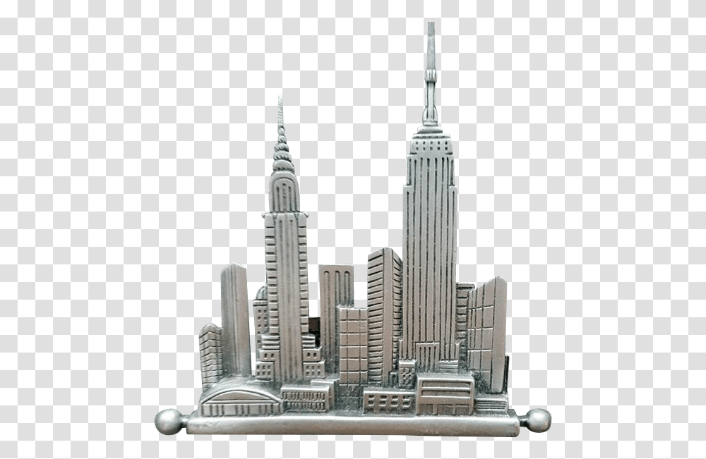 New York City Nyc Skyline Brooch With The Empire State Tower Block, High Rise, Urban, Building, Town Transparent Png